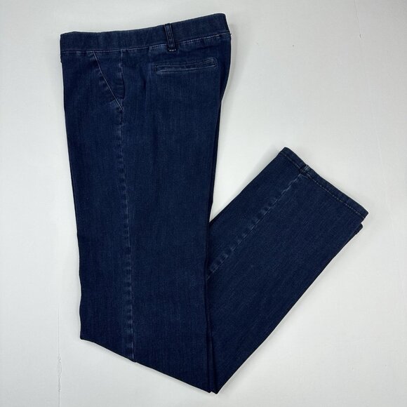 Betabrand Women's Indigo Blue Straight Leg Yoga Stretch Denim Jean XL/W36/L32.5 - Picture 2 of 12